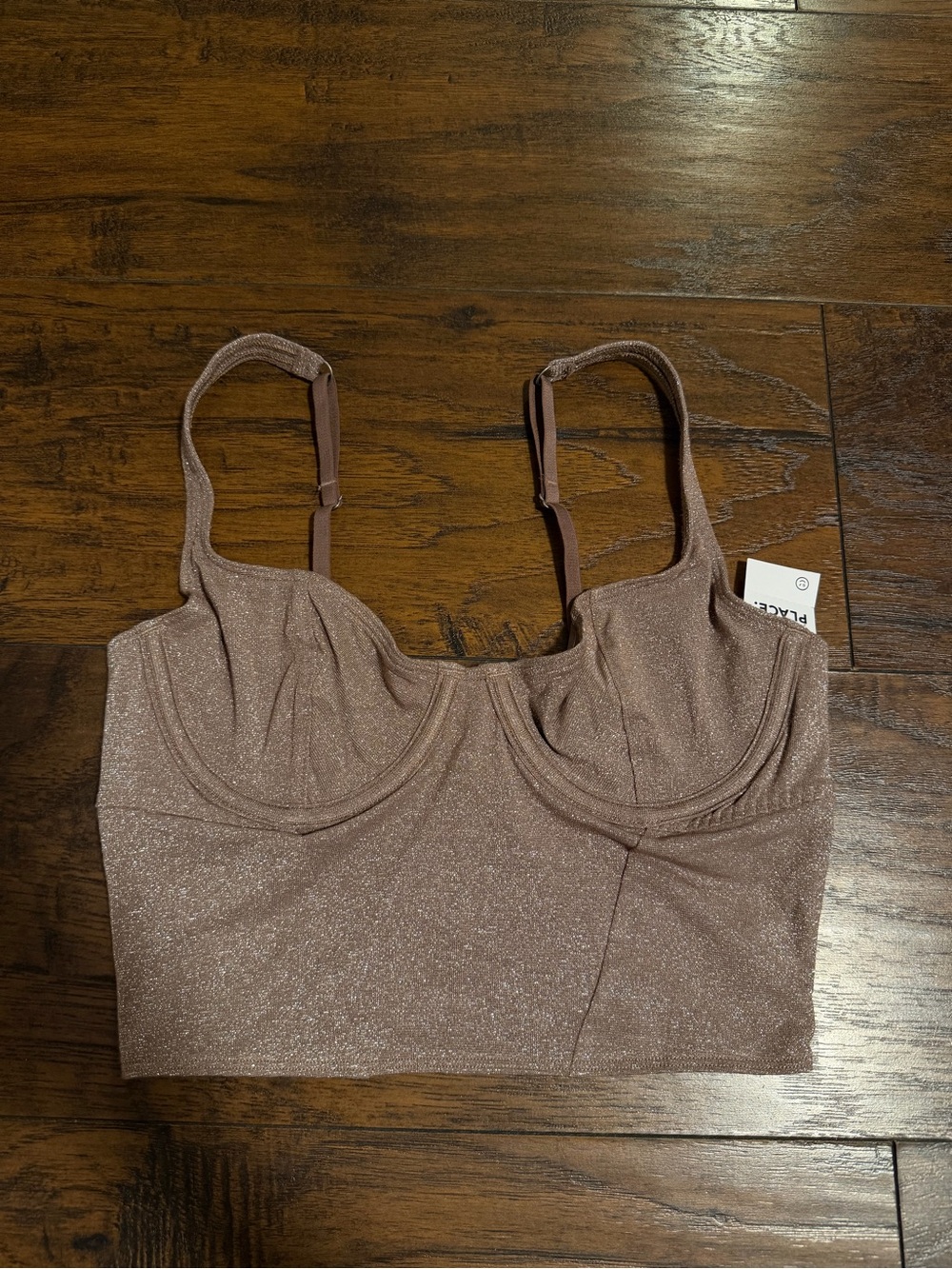 Hollister Sparkle Mauve Longline Bustier Top